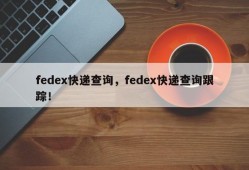 fedex快递查询，fedex快递查询跟踪！